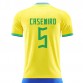 Brasil 2023/2024 Carlos Casemiro 5 Hjemme Landslagsdrakt Kortermet